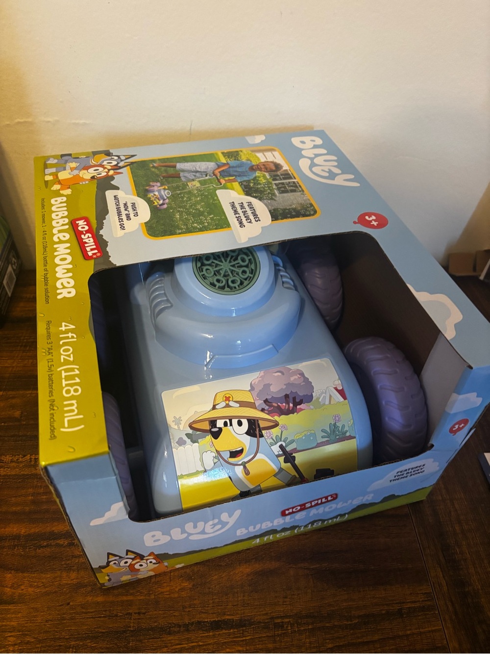 Bluey Bubble Mower Toy - Light Blue and Purple